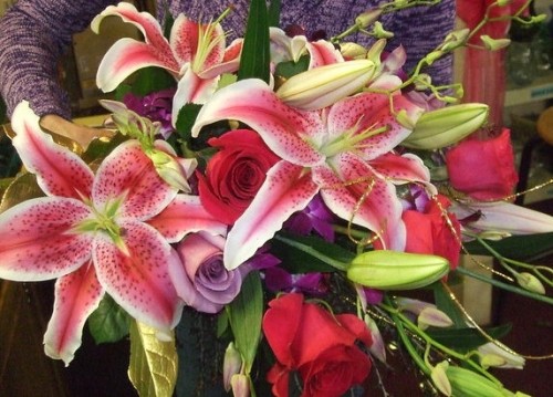 Stargazer bouquet at Touch of Love Florist  & Weddings