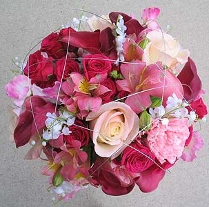 Wedding Flowers From Eva S Flower Shop Gifts Your Local Eagle Pass TX   BOKAY   Newpinkflowerswithwire 