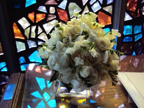 white flower arrangement